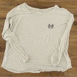 Victoria’s Secret PINK Lightweight Long Sleeve Tee loungewear in Light Gray